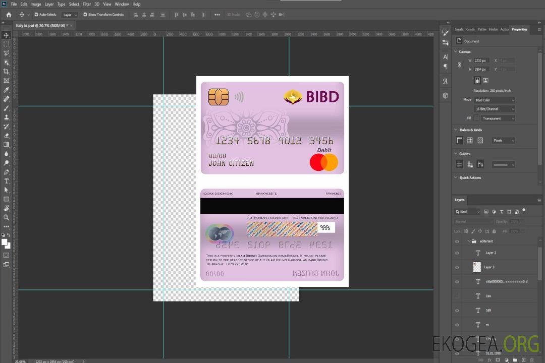 Brunei Bank Islam Brunei Darussalam carte de débit mastercard bancaire template Brunei Bank Islam Brunei Darussalam carte de débit mastercard bancaire template